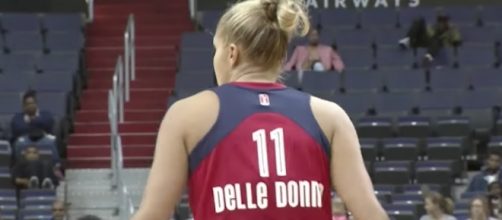 Elena Delle Donne of the Mystics returns to face her former team in Chicago on Sunday. [Image via WNBA/YouTube]