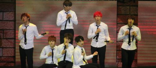 BTS during their Red Bullet concert tour in Manila.