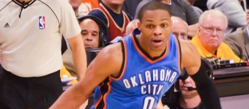 Russell Westbrook By Erik Drost from United States (Cleveland Cavaliers vs. Oklahoma City Thunder) [CC BY 2.0 via Wikimedia Commons