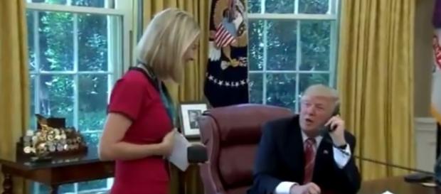 Donald Trump and reporter, via Twitter Donald Trump and reporter, via Twitter