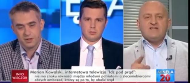 Marian Kowalski, Michał Rachoń oraz Krzysztof Gawkowski (źródło: TVP Info). Marian Kowalski, Michał Rachoń oraz Krzysztof Gawkowski (źródło: TVP Info).