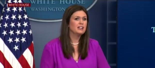 Sarah Huckabee Sanders at the White House, via Twitter Sarah Huckabee Sanders at the White House, via Twitter