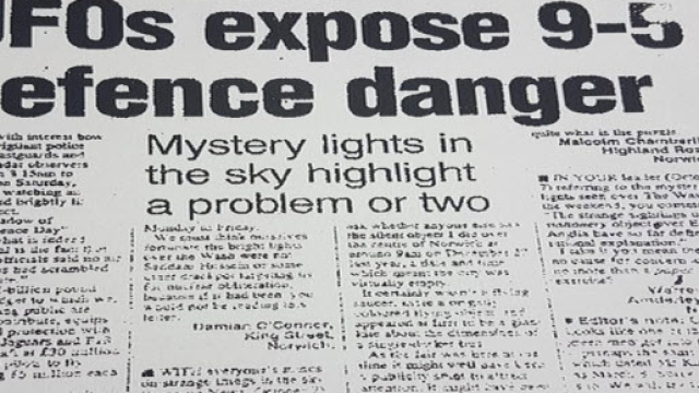 Un quotidiano con la notizia dell'avvistamento