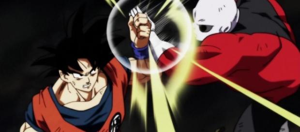 Jiren y Goku en el capítulo 96 Jiren y Goku en el capítulo 96