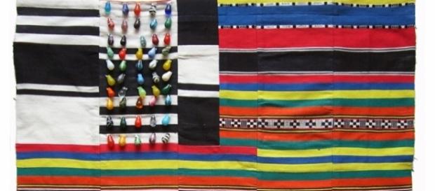 One of artist Muriel Stockdale's flag-inspired creations. / Photo via Muriel Stockdale, used with permission. One of artist Muriel Stockdale's flag-inspired creations. / Photo via Muriel Stockdale, used with permission.