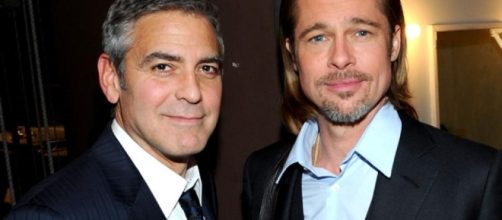 George Clooney’s close friend Brad Pitt finally meet his twins while bringing gifts and advices.