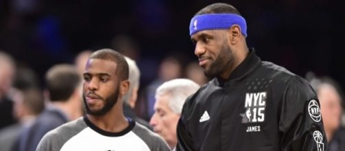 LA Clippers: Chris Paul working out with LeBron James - image source BN library
