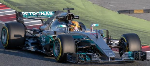 Lewis Hamilton in his Mercedes. Picture by Morio, Creative Commons. Lewis Hamilton in his Mercedes. Picture by Morio, Creative Commons.
