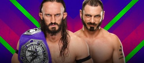 Neville defends the Cruiserweight title vs. Austin Aries in a submission match on Sunday. [Image via Blasting News image library/thecomeback.com]