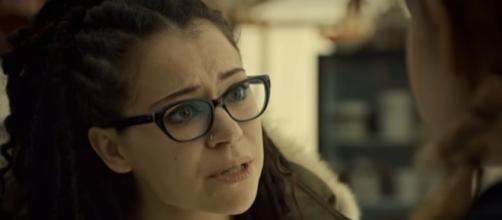 Cosima (Tatiana Maslany) makes a terrible discovery in "Orphan Black" Season 5 Episode 4 "Let the Children & the Childbearers Toil."