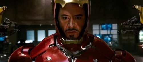 Robert Downey Jr. is seen on set with possible new Iron Man's suit.