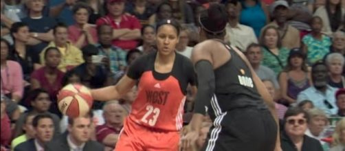 Maya Moore leads all players with nearly 20,000 votes in early WNBA All-Star 2017 vote returns. [Image via WNBA/YouTube]