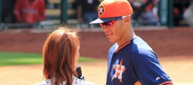 Correa with Julia Morales, Wikimedia Commons https://commons.wikimedia.org/wiki/File:Carlos_Correa_and_Julia_Morales_preseason_2014.jpg Correa with Julia Morales, Wikimedia Commons https://commons.wikimedia.org/wiki/File:Carlos_Correa_and_Julia_Morales_preseason_2014.jpg