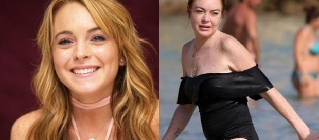 Lindsay Lohan pega praia na Grécia e exibe anel dado por ex-noivo Lindsay Lohan pega praia na Grécia e exibe anel dado por ex-noivo
