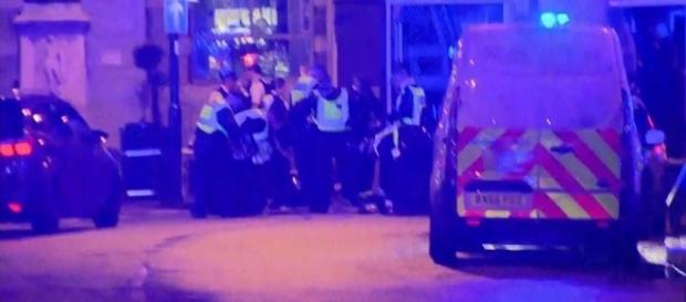 Source- ITV -Emergency services attend the scene in central London Source- ITV -Emergency services attend the scene in central London