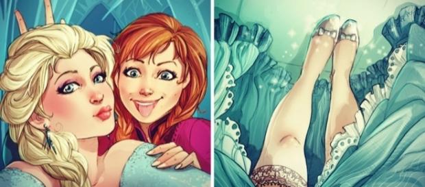 Como seriam os perfis de personagens da Disney no Instagram? (Imagem: Reprodução/Simona Bonafini). Como seriam os perfis de personagens da Disney no Instagram? (Imagem: Reprodução/Simona Bonafini).