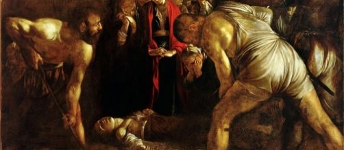 Caravaggio, la prima opera della stagione siciliana: Il seppellimento di Santa Lucia - 1608 - Chiesa di Santa Lucia alla Badia, Siracusa