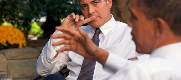 George Clooney during a meeting outside the Oval Office / Photo cc white house via wiki George Clooney during a meeting outside the Oval Office / Photo cc white house via wiki