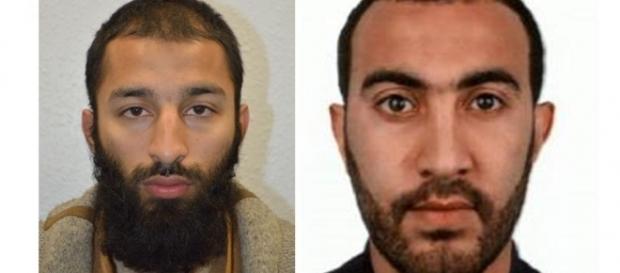 Os terroristas Khuram Butt (27) e Rachid Redouane (30) tiveram suas identidades reveladas pela polícia londrina Os terroristas Khuram Butt (27) e Rachid Redouane (30) tiveram suas identidades reveladas pela polícia londrina