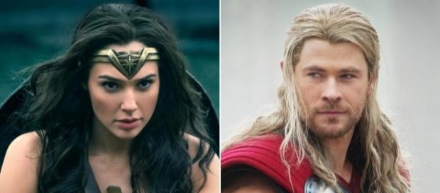 Wonder Woman: Gal Gadot, Chris Hemsworth tease each other on Twitter. / from 'Entertainment Weekly' - ew.com Wonder Woman: Gal Gadot, Chris Hemsworth tease each other on Twitter. / from 'Entertainment Weekly' - ew.com