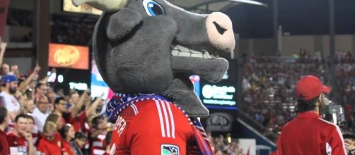 FC Dallas mascot — [Image: Screenshot/Mike Britton - YouTube]