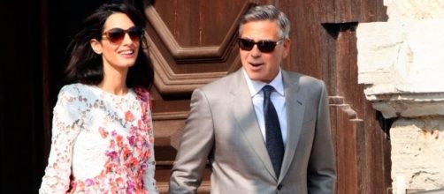 George Clooney and Amal Clooney/photo via marieclaire.co.uk