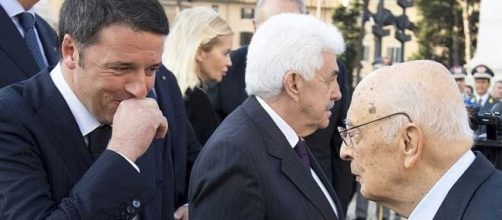 Matteo Renzi in compagnia di Giorgio Napolitano