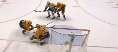 Rinne made 23 saves, NHL Youtube channel https://www.youtube.com/watch?v=DrLUvKrRE-I