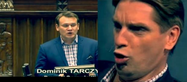 Parlamentarzysta Dominik Tarczyński, Prawo i Sprawiedliwość (źródło: Masakracja). Parlamentarzysta Dominik Tarczyński, Prawo i Sprawiedliwość (źródło: Masakracja).