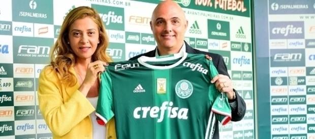 Presidente do Palmeiras junto com Leila Pereira Presidente do Palmeiras junto com Leila Pereira