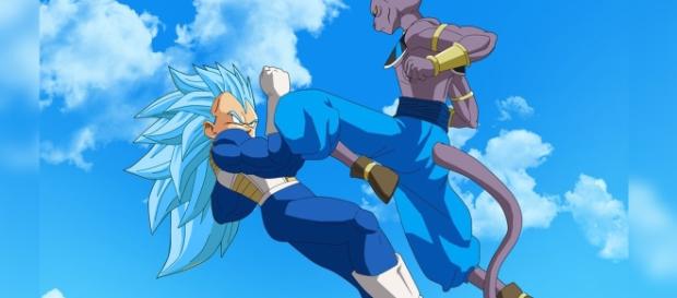 Vegeta se enfrenta a Bills, el dios destructor Vegeta se enfrenta a Bills, el dios destructor