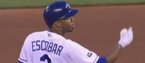 Escobar bounces an RBI single to right, Youtube, MLB channel https://www.youtube.com/watch?v=UJrpGK4TVpg
