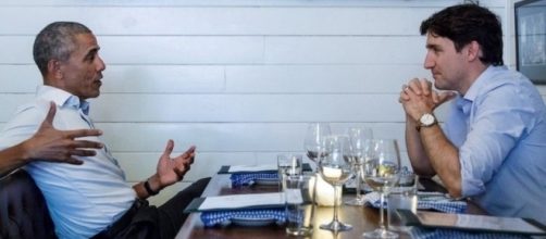 Obama and Trudeau meet up for dinner in Montreal/photo via BBC News - bbc.com