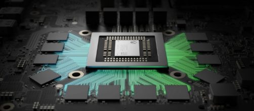 The Xbox Scorpio CPU surrounded by memory / Image used with permission from Microsoft (fair use)