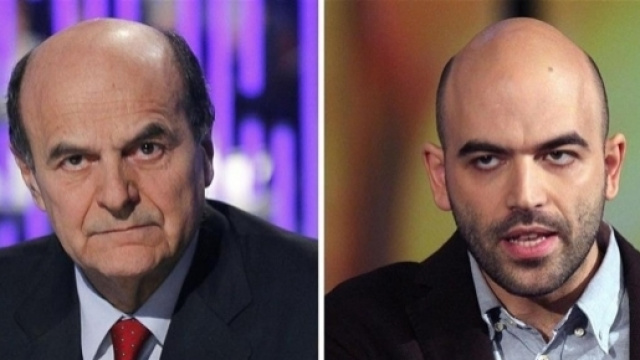 Pier Luigi Bersani e Roberto Saviano, due dei potenziali leader della Sinistra unita
