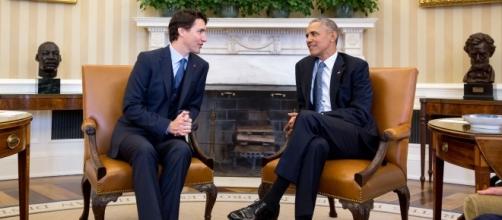Justin Trudeau and Barack Obama during the Canadian PM's visit at the White House last year. (Wiki/Relations of Canada and the United States)