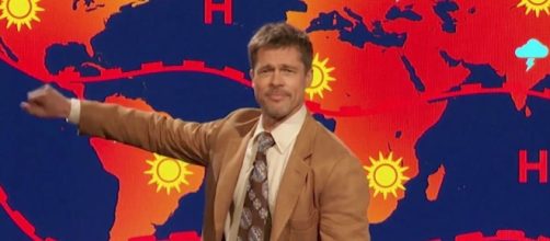 Brad Pitt as a weatherman/photo via - digitalspy.com