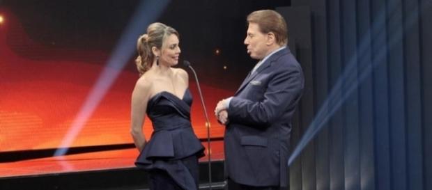 A jornalista durante uma conversa polêmica com Sílvio Santos A jornalista durante uma conversa polêmica com Sílvio Santos