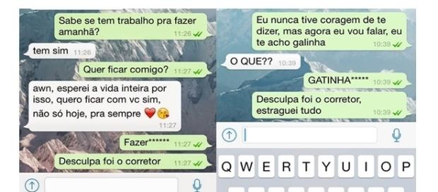 Mensagens alteradas pelo corretor ortográfico Mensagens alteradas pelo corretor ortográfico