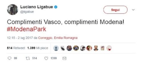 Rossi, Luciano Ligabue fa i complimenti al rivale sui social FOTO - blitzquotidiano.it