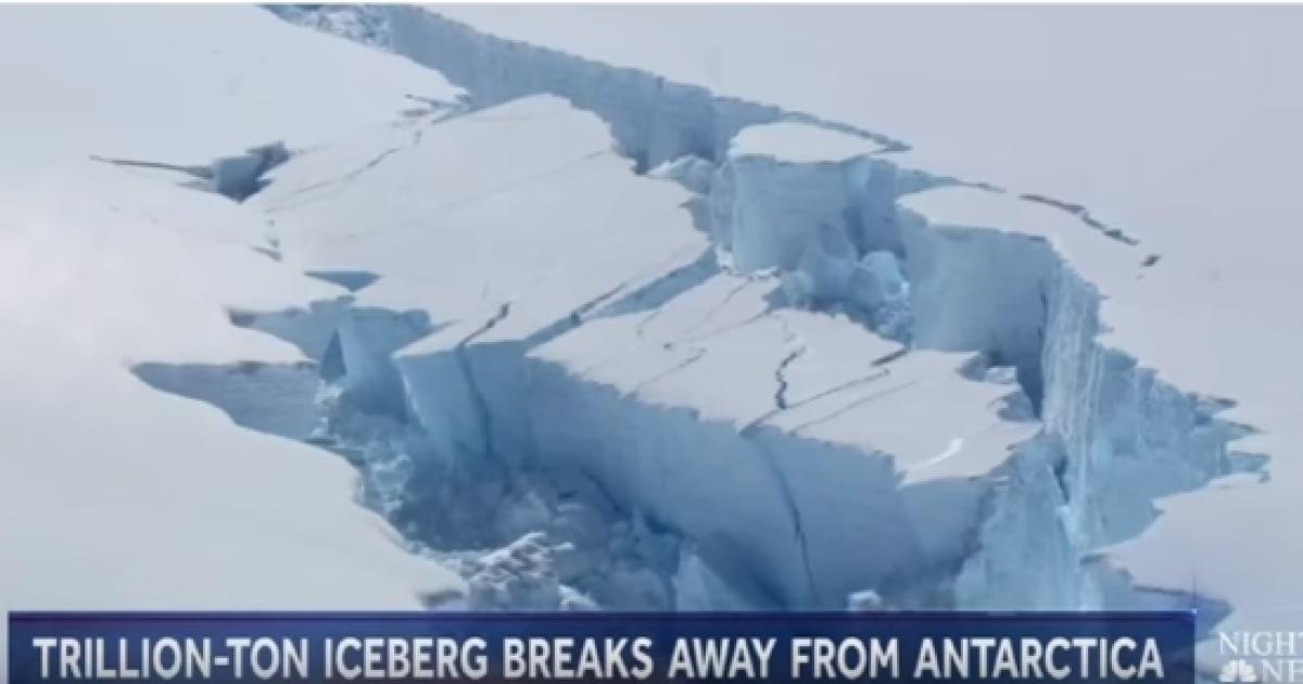 Massive Iceberg one trillion ton Antarctic ice shelf breaks off