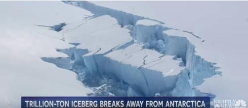 Massive Iceberg Breaks Off Antarctica | Image credit NBC Nightly News | YouTube