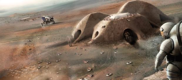 3D printed habitats on Mars (NASA) 3D printed habitats on Mars (NASA)