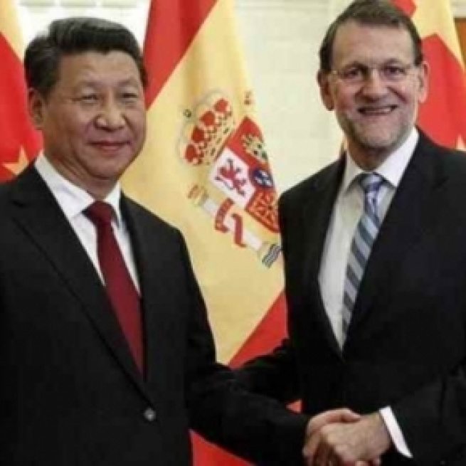 Rajoy junto al presidente chino