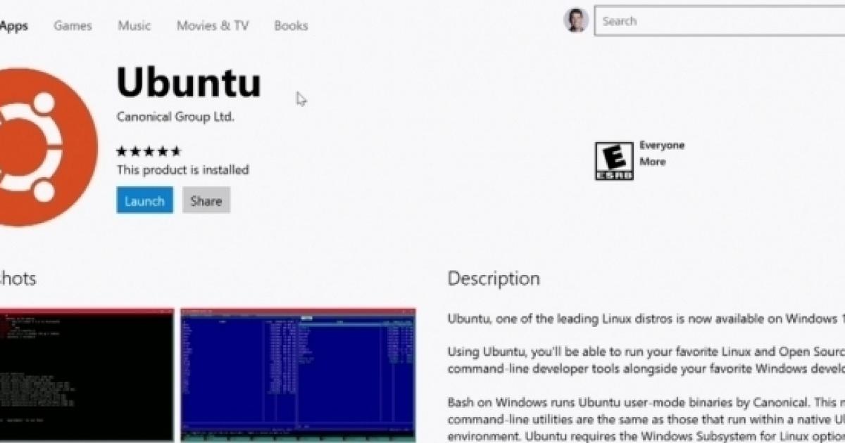 Ubuntu is now on the Windows Store
