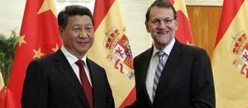 Rajoy junto al presidente chino