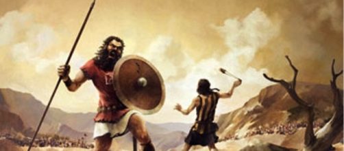 Davi, em sua juventude, derrotando Golias