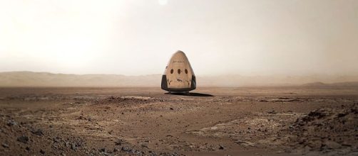 Red Dragon on Mars (SpaceX wikimedia commons)