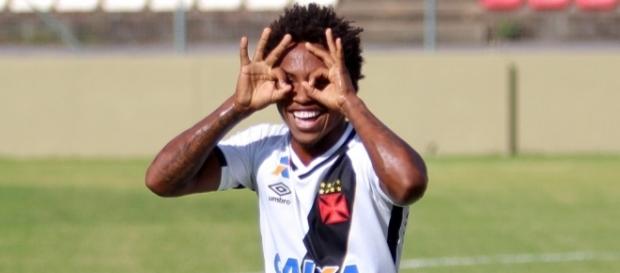 Atacante Paulo Vitor marcou seu primeiro gol como profissional (Foto: Divulgação/Vasco) Atacante Paulo Vitor marcou seu primeiro gol como profissional (Foto: Divulgação/Vasco)