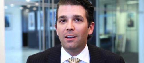 Trump claims that, although son Donald Jr. tried to look for dirt about Clinton, he is innocent. (Bruce de Gouveia/YouTube)